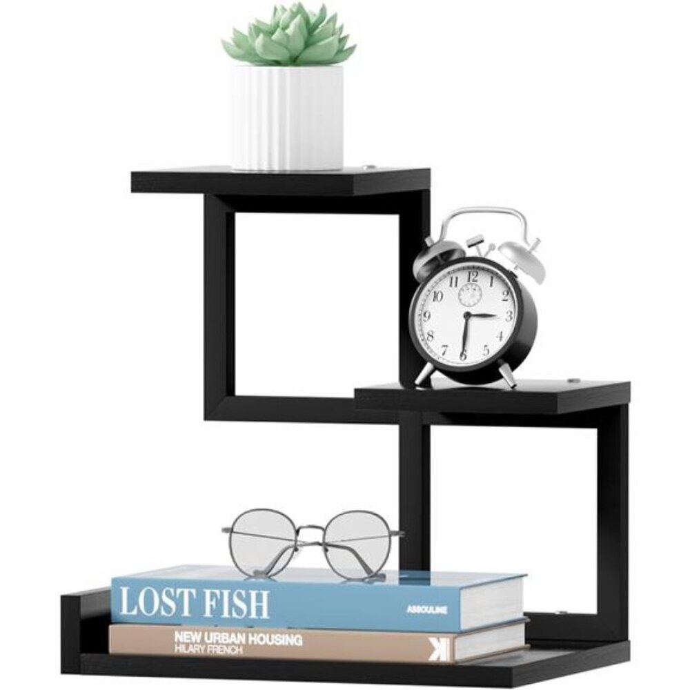 Wood Desk Shelf Organizer Small Bookshelf Desktop Storage Rack Office Decor